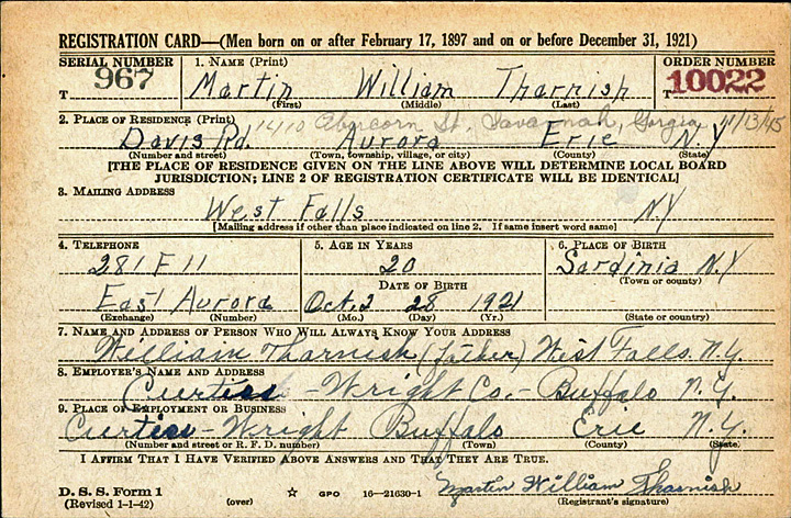 Registration Card