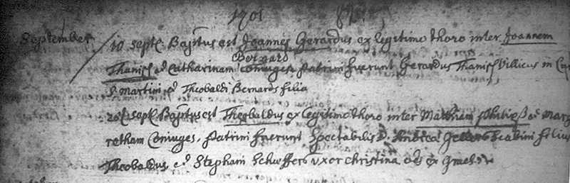 baptism record