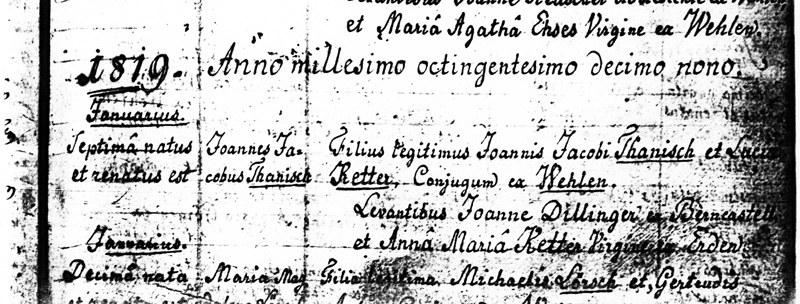 Baptismal Record