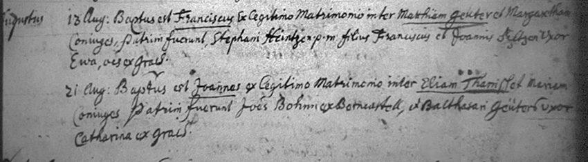 baptism record