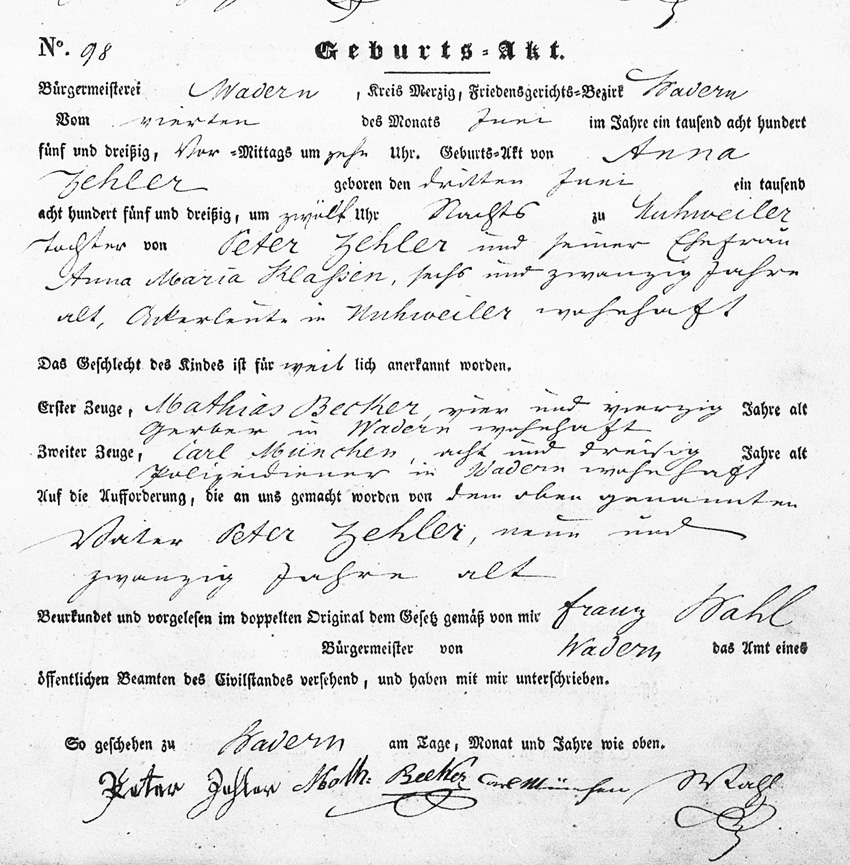 Birth Record