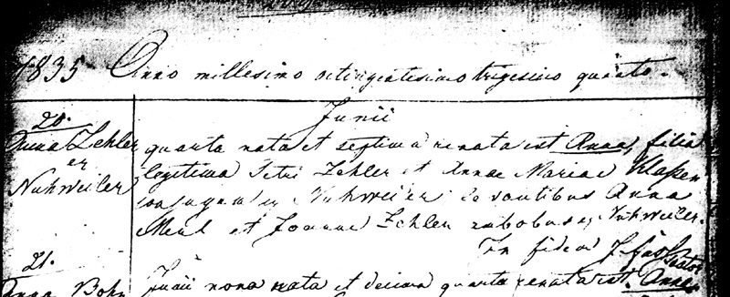 Baptismal Record