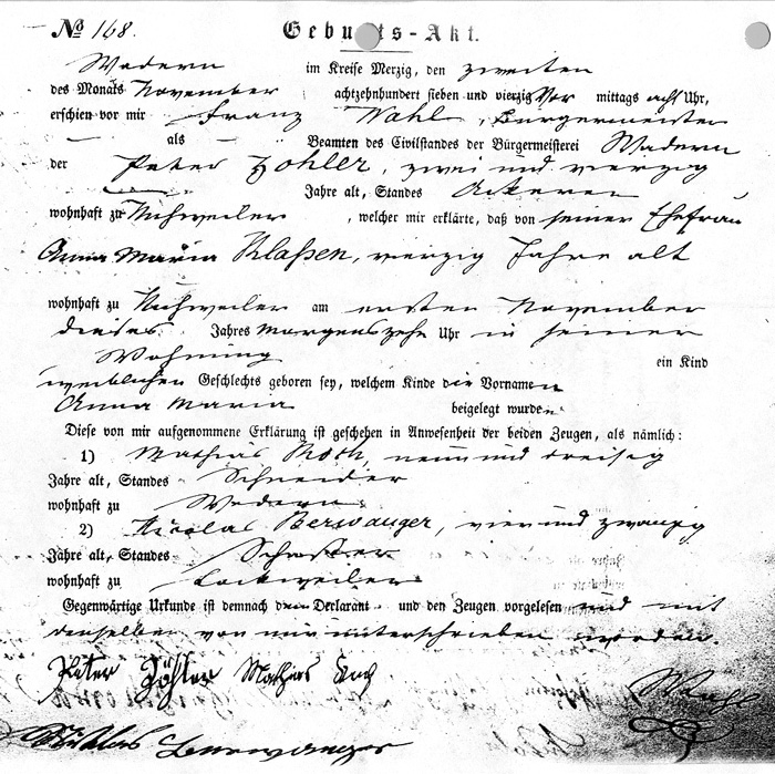 Birth Record