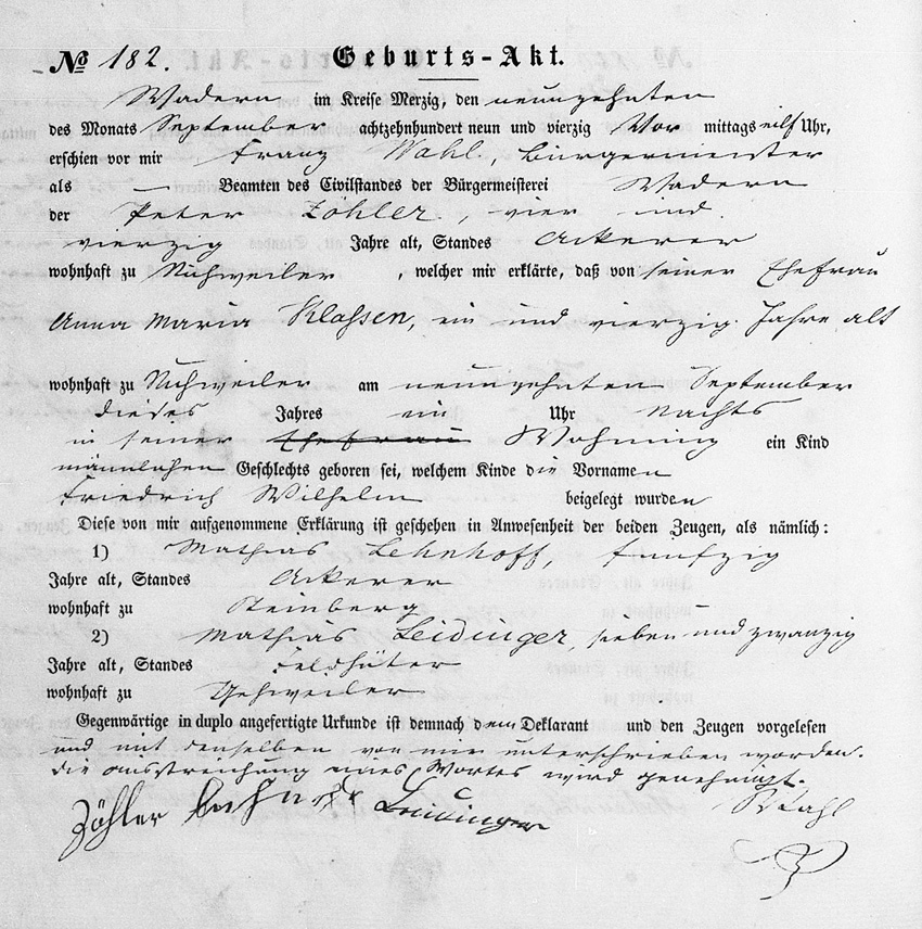 Birth Record