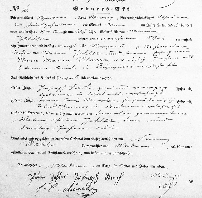 Birth Record