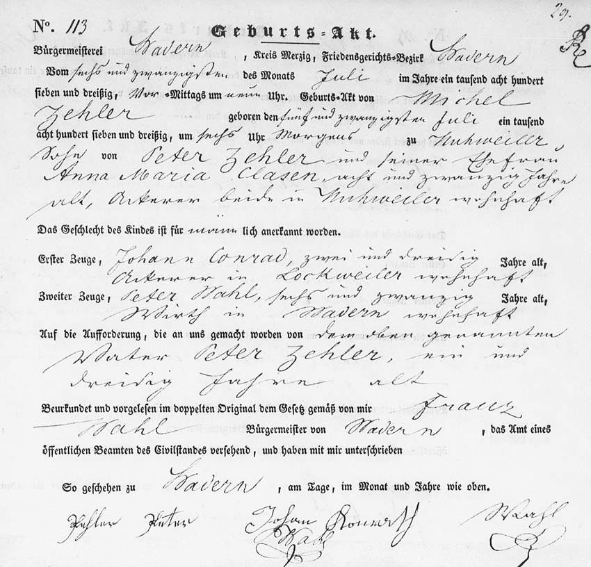 Birth Record