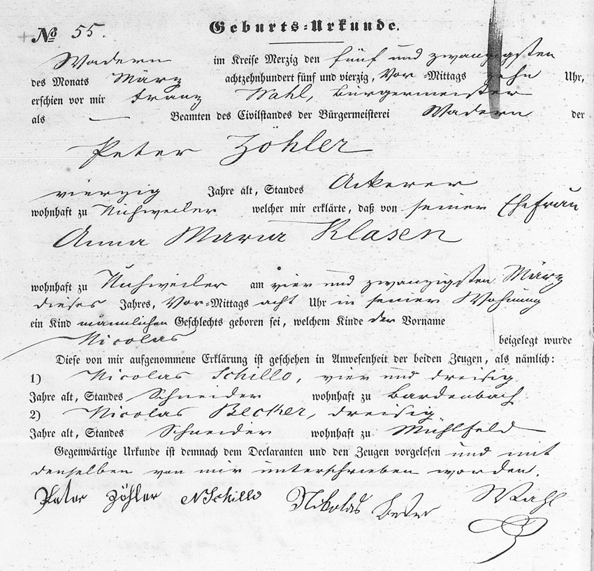 Birth Record